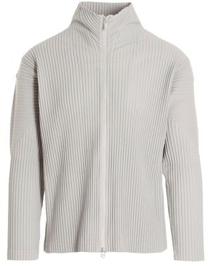 Homme Plissé Issey Miyake 'basics' Cardigan - Grey