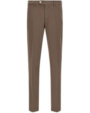 Brunello Cucinelli American Pima Cotton Trousers - Brown