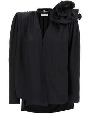Tシャツ・カットソー MAGDA BUTRYM FW25 'PF23 03' blouse (265723 BLACK) Women's Tops | Magda Butrym | Official Womenswear Luxury