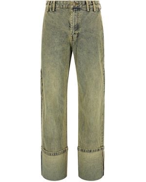 Entire studios Jeans Con Risvolto Strutturato - Verde