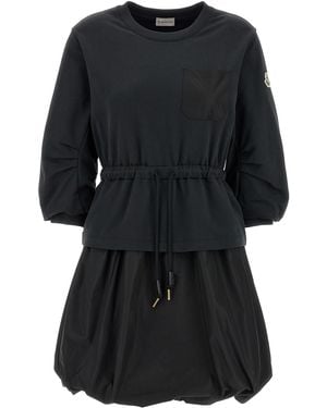 Moncler Two-Material Dress - Black