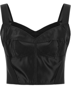 Dolce & Gabbana Bustier Top - Black