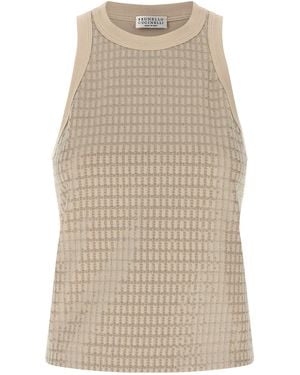 Brunello Cucinelli Cotton Tank Top - Natural