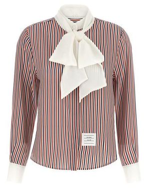 Thom Browne Camicia Collo Lavallière Rimovibile - Rosa