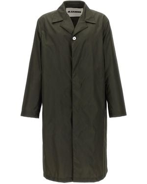 Jil Sander Single-breasted Trench Coat - Black