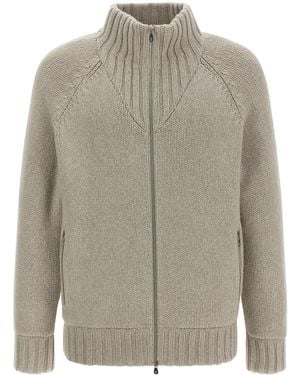 Brunello Cucinelli Padded Cardigan - Grey