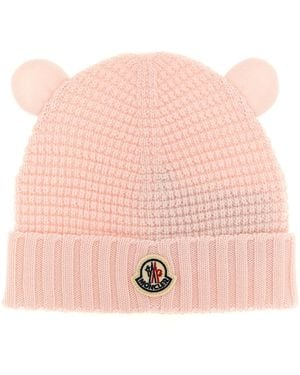 Moncler Mütze Mit Teddybär-Ohren - Pink