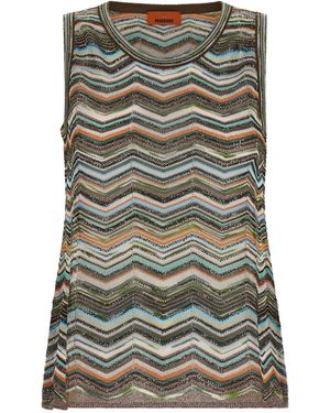 Missoni Chevron Workmanship Top - Grey
