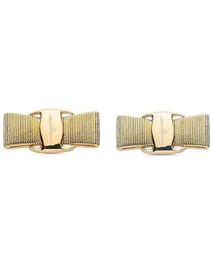 Ferragamo Ohrringe "Fiocco Vara" - Weiß