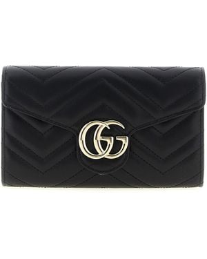 Gucci Geldbörse "Gg Marmont" An Der Kette - Schwarz