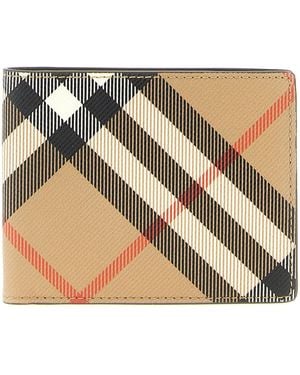 Burberry Bifold Wallet Check Pattern - Brown