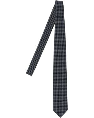 Brioni Seidenkrawatte Mit Mikro-Geometrischem Muster - Schwarz