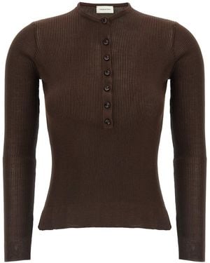Magda Butrym Jumper '20 Silk Sweater' - Brown