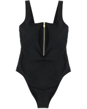 Goldbergh One-Piece Swimsuit With Front Zipper - Black