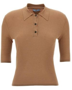 Prada Polo Maglia - Marrone
