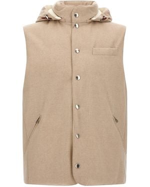 Brunello Cucinelli Flannel Vest - Natural