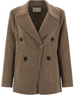 Tory Burch Cappotto Lana - Marrone