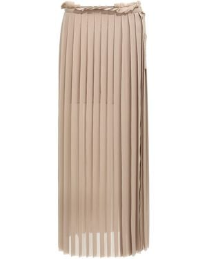 Ami Paris 'pleated' Skirt - Natural