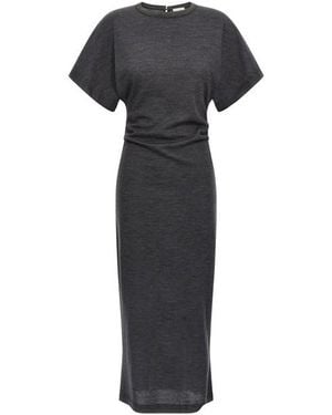 ワンピース BRUNELLO CUCINELLI BLACK AND GREY COTTON DRESS BRUNELLO CUCINELLI | Charcoal Women's | YOOX