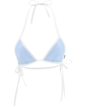 Miu Miu Poplin Bikini Top - Blue