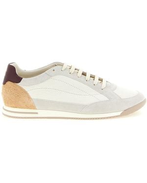Brunello Cucinelli Nubuc Leather Low Top Trainers - White