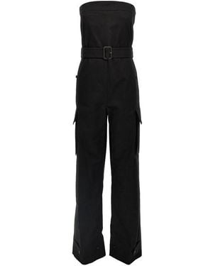 Saint Laurent COMBINAISON DRILL DE COTON LEG - Nero