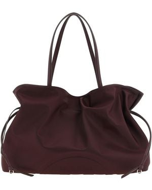 Tory Burch 'Ella Nylon Drawstring' Tote - Purple