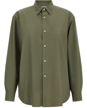 AURALEE 'washed Finx Twill' Shirt - Green