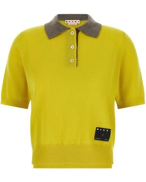 Marni Cashmere Polo Shirt - Yellow