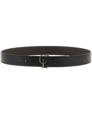 Christian Louboutin 'cl' Reversible Belt - Black