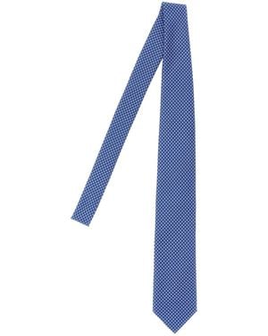 Brioni Seidenkrawatte Jacquard-Muster - Blau