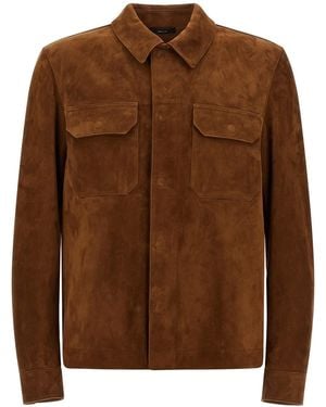 Tom Ford Oberhemd Aus Wildleder - Braun