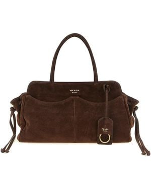 Prada Große Umhängetasche " Carry" - Braun