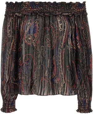 Saint Laurent Smock Stitch Blouse - Black