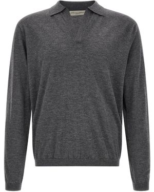 LARMERI STUDIO The 'Touch' Polo Knit - Grey