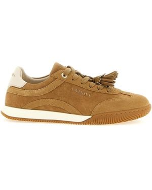 Twinset Suede Trainers With Tassels - Brown