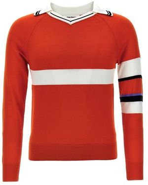 Wales Bonner Maglia 'Calm' - Rosso