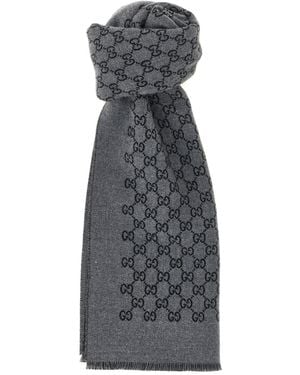 Gucci Gg Jacquard-Schal - Grau