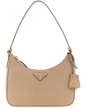 Prada ' Re-edition 2005' Mini Shoulder Bag - Natural