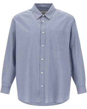 DUNST Striped Shirt - Blue