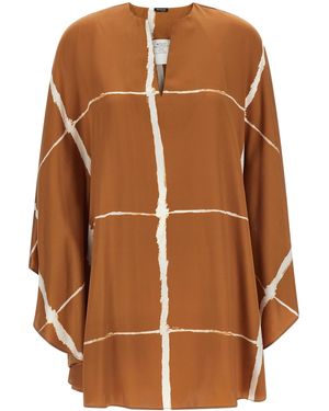 Kiton Caftan Blouse - Brown