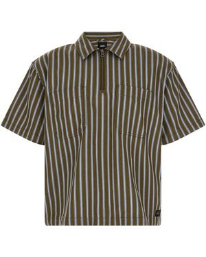 Vans 'cropped Zip' Shirt - Grey