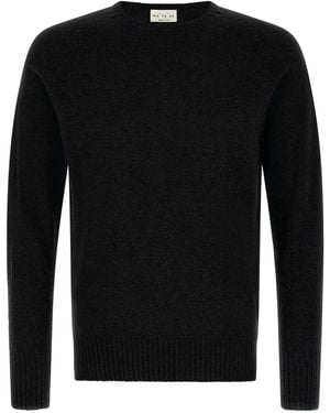 Ma'ry'ya Pullover Mit Rundhalsausschnitt Und Schlitzen - Schwarz