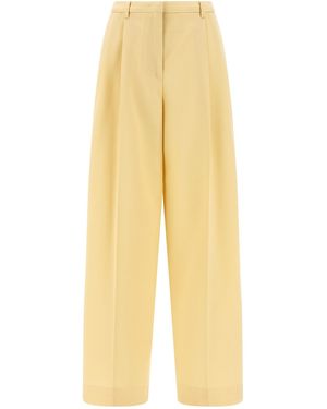 Jil Sander Wool Trousers Pences - Yellow