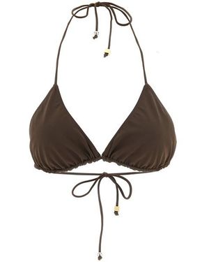 Jacquemus Top Bikini Con Dettagli Metallici - Marrone