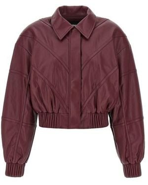 ROTATE BIRGER CHRISTENSEN Bomber Effetto Pelle - Rosso