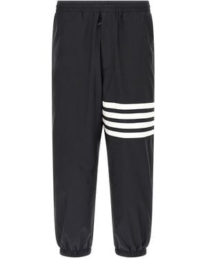 Thom Browne Pantaloni 'Shiny Ripstop 4-Bar' - Nero