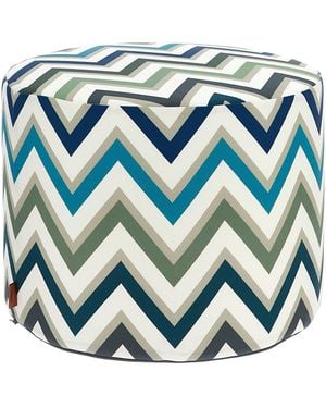 Missoni Zylindrischer Outdoor-Hocker "Watamu" - Blau