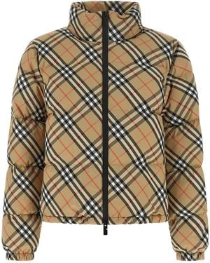 Burberry 'ambleside Check' Down Jacket - Metallic
