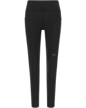 Y-3 'run' Pocket Leggings - Black